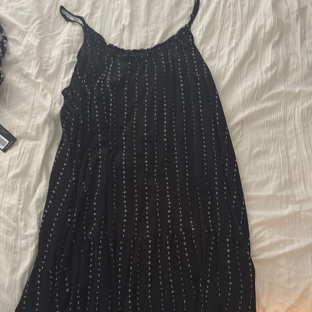 Black Dress with White Dots